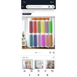 Multiplication polyester shower curtain 72x72